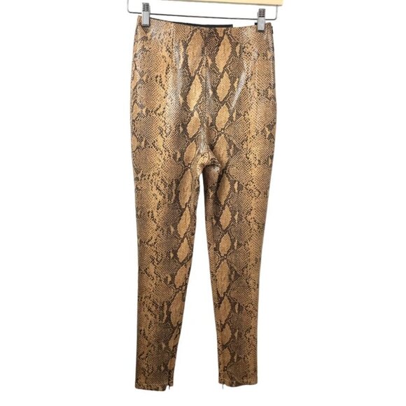NWT Zara Metallic Snake Print Leggings - Picture 2 of 6